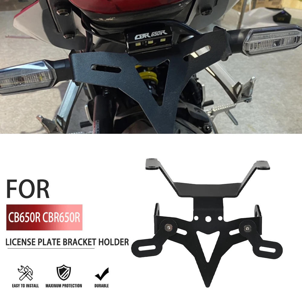 

For Honda CB650R CBR650 CBR 650R 2019-2023 Motorcycle Accessories License Plate Holder Tail Light Bracket Tidy Fender Eliminator