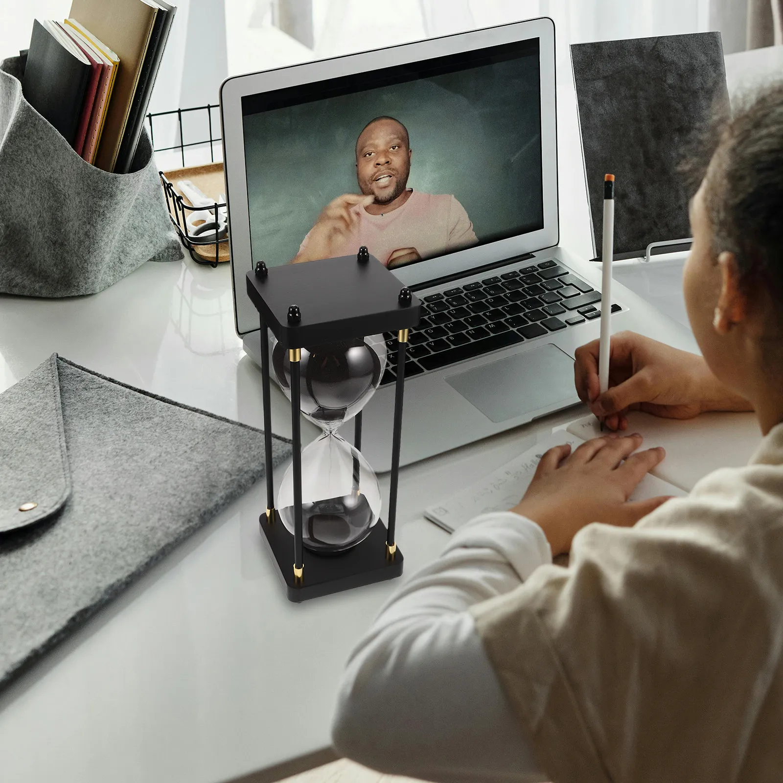 

Винтажные стеклянные песочные часы-таймер на 60 минут, декоративный настольный таймер для дома и офиса, инструмент для повышения продуктивности и управления временем