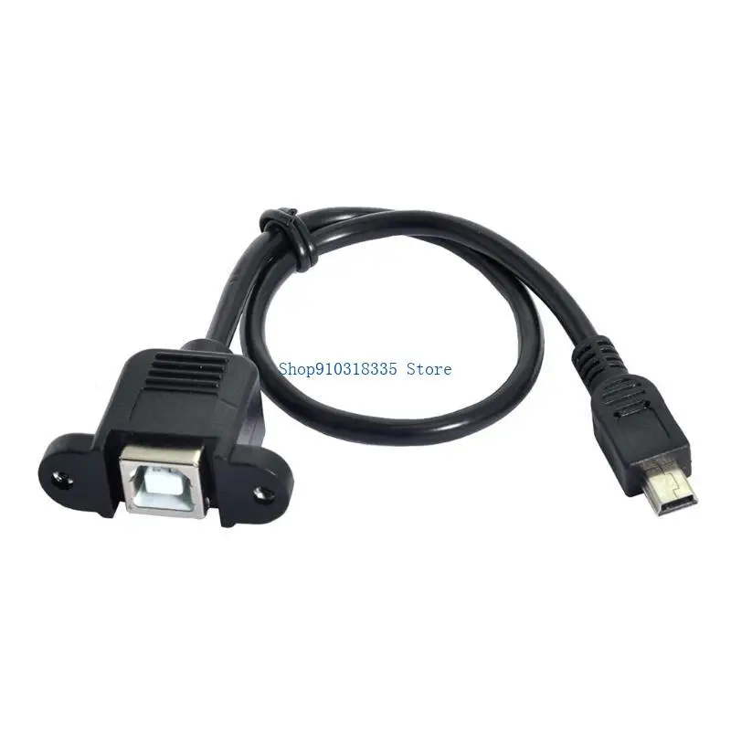 Mini USB Male to USB B Female Extending Wire Extender Data Cord for Printers