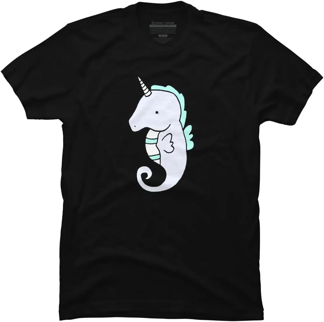 Design By Humans Men's Magical Seahorse by staceyroman T-Shirt - -