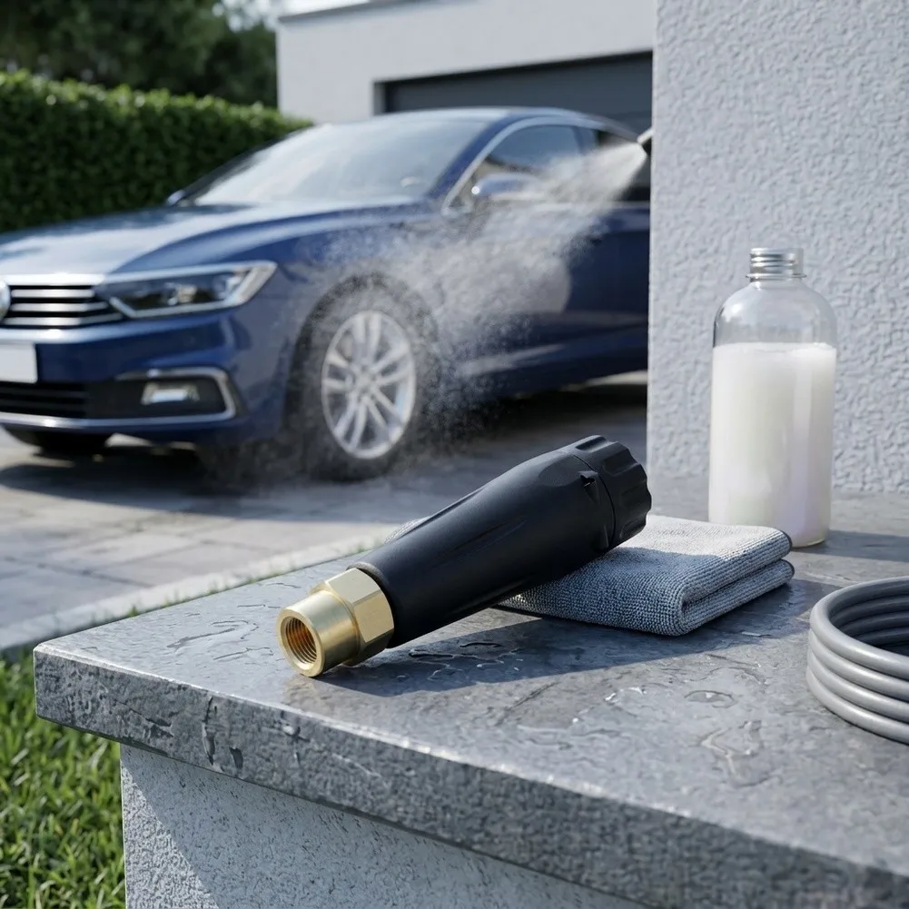 Self-Contained Foam For Nozzle for Mobile Car Wash Setups - Lightweight Unit with Balanced Handling During Extended Use