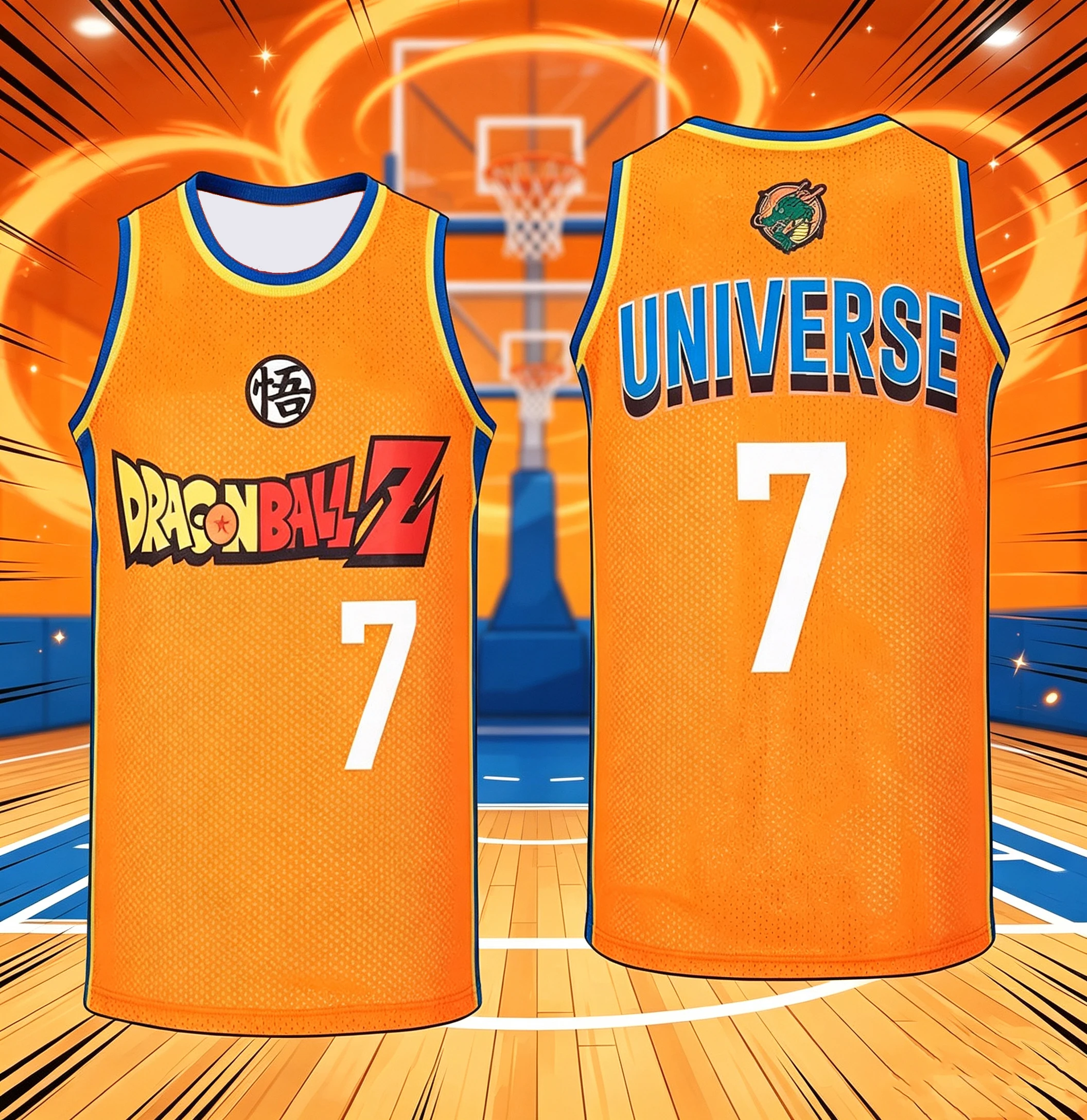 Street Fashion Anime - Dragon Ball No.7 3D-geprint, oranje Anime