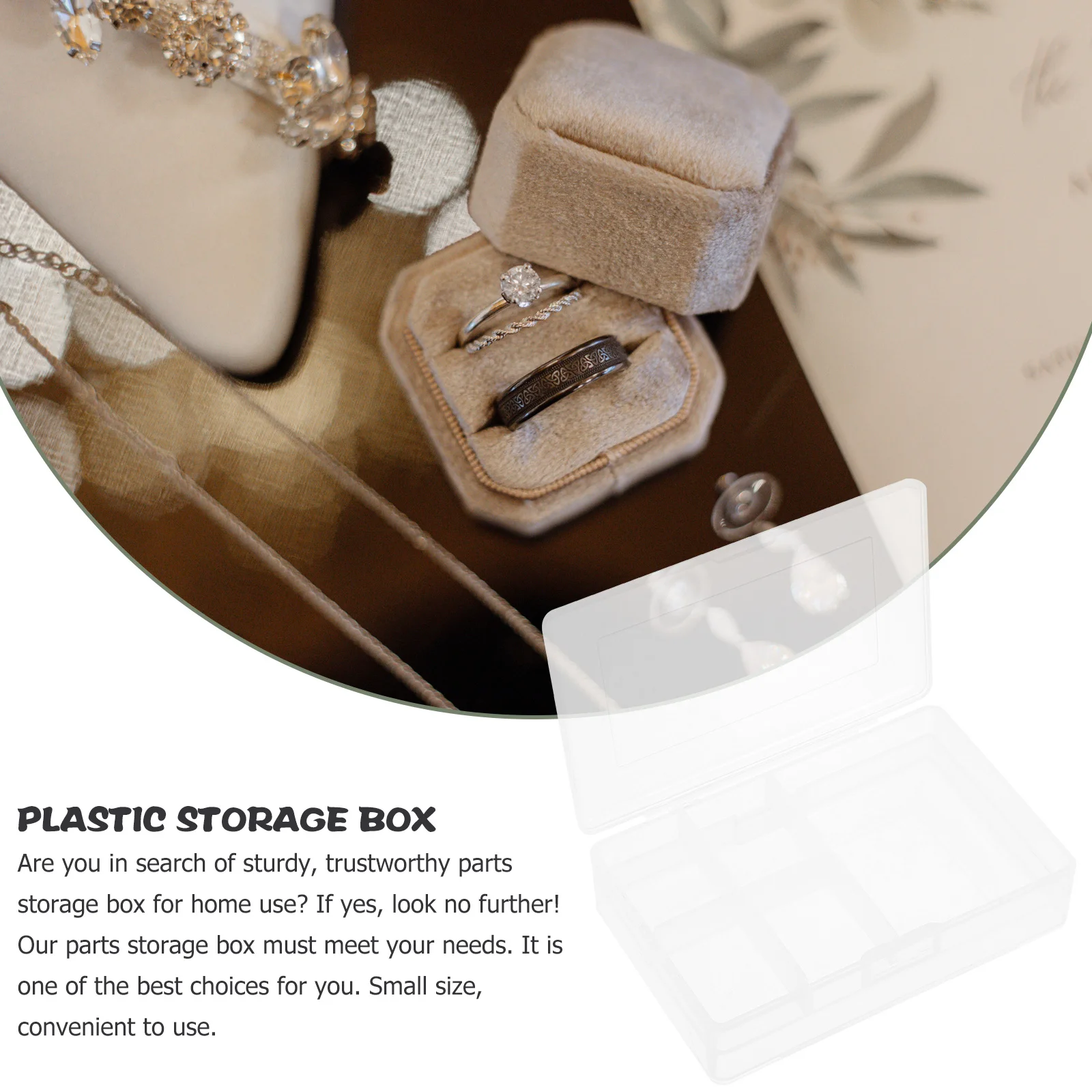 

4Pcs Parts Storage Box Small Transparent Organizer with Dividers for Jewelry Components Crafts Portable Space Saving Design