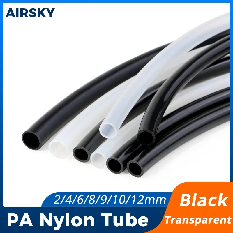 PA6 Nylon Tube ID 2 4 5 6 8 9 10 11 12 13mm High Pressure Air Tubing Polyamide Pipe Line Hose 10m For Air Compressor