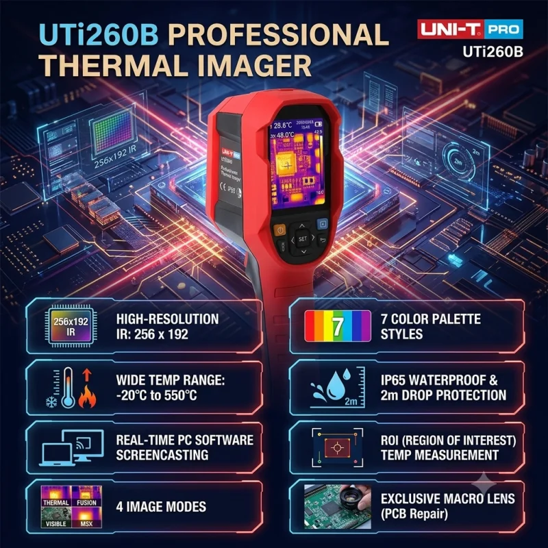 UNI-T UTi260B Termal Kamera 25 - Handheld Thermal Camera 256X192 incelemesi ve fiyatı