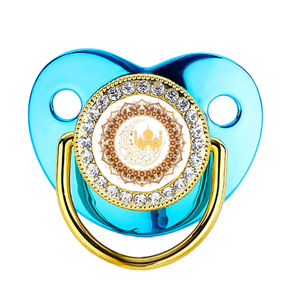 Moon Star Newborn Pacifier Baby Soother with Dust Cover Silicone Teething Chew Toy for Muslim Babies