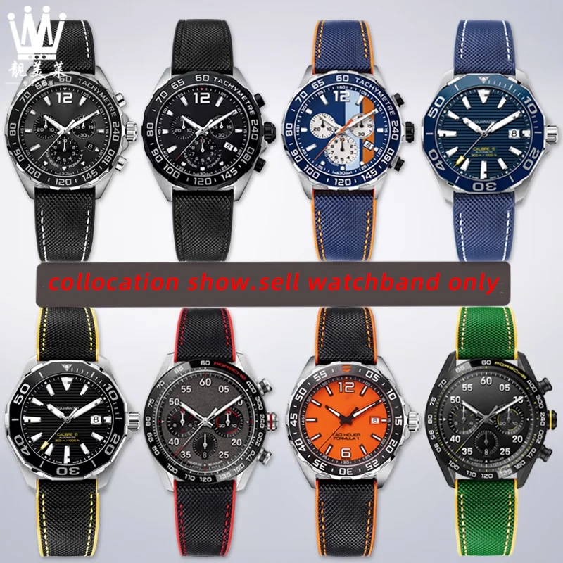 Canvas Nylon Rubber Strap 20mm 22mm 24 Waterproof Watchband for Breitling Omega IWC Citizen TUDOR Hamilton Watch Men accessories