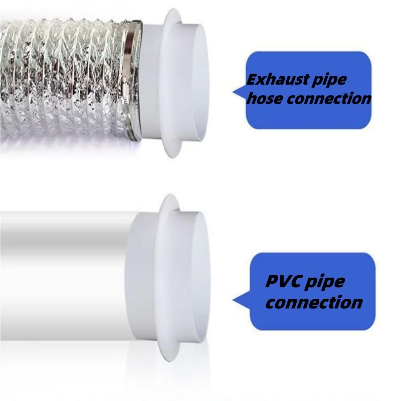 Round Pipe Check Valve Air Duct Check Ventilation Device Durable Exhaust Fan Hose Proof Ventilating Grill Kitchen Accessories