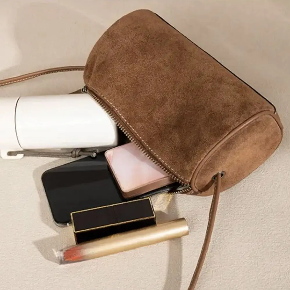 

New Vintage Women Suede Handbag Elegant Casual Shoulder Bag Fleece Large Capacity Ladies Hand Bags for Ladies