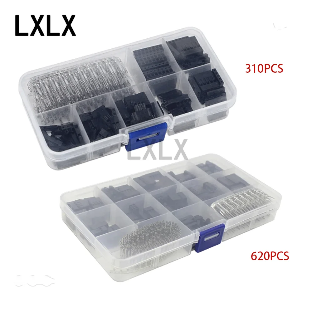 LXLX1 620pcs 310pcs 2.54mm Dupont Patch Header Connector Shell with Terminal Kit