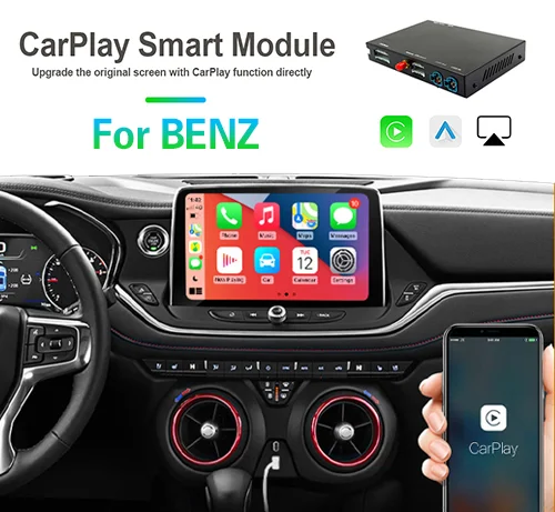 

Wireless Carplay + Android Auto Adapter Box For MERCEDES-BENZ A/B/C/G/E/S/GLA/GLC/GLK Class 2013-2017 Keep all original function