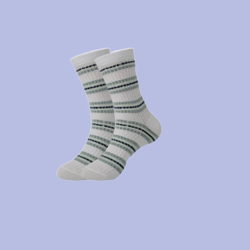 

3/6 Pairs Socks Autumn and Winter Warm Women's Middle Socks Korean Version Color Block Color Contrast Mink Fluffy Socks
