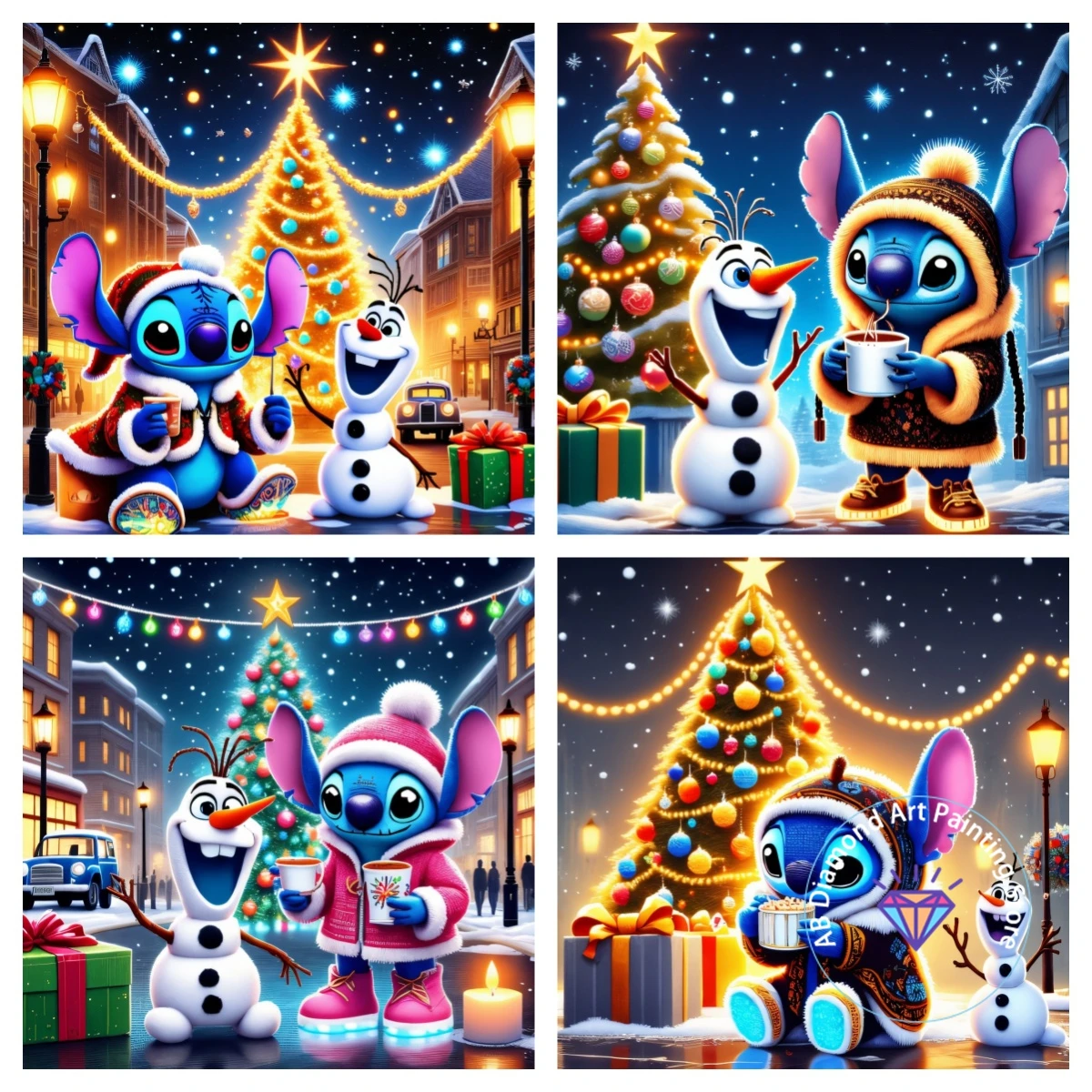 غرزة عيد الميلاد المشهد الماس طقم الطلاء 5D DIY الماس التطريز عبر التطريز اليدوية الفن هدية الحرف ديكور المنزل #1