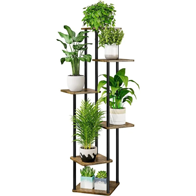 

Plant Stand 6 Tier Indoor Metal Flower Shelf for Multiple Plants Corner Tall Flower Holders for Patio Garden Living Room