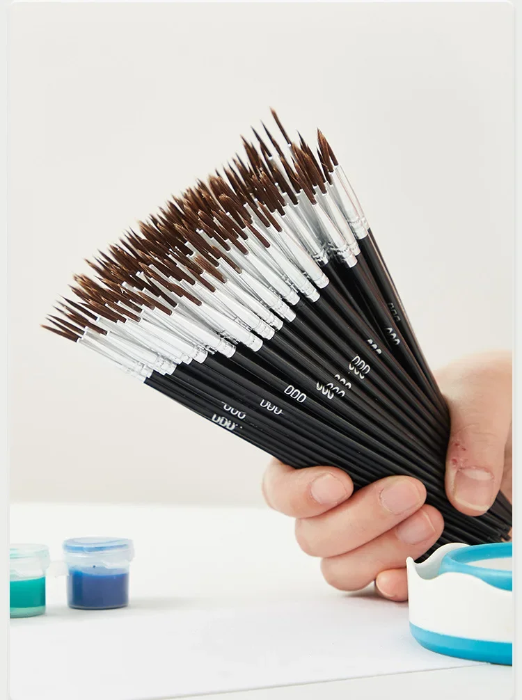 100-teiliges Set Nylon-Haarpinsel mit Haken, digitale Ölpinsel, Gipspinsel für Kinder, Keramikmalpinsel, Nachzeichnungsstift, Kunstbedarf – Detail 13
