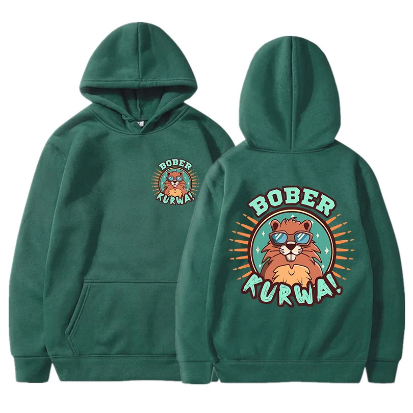 Men Women Fashion Streetwear Funny Kurwa Bober Mange Hoodie 90s Cartoon Bobr Kurwa Grunge Sweatshirt Harajuku Y2k Hooded Clothes