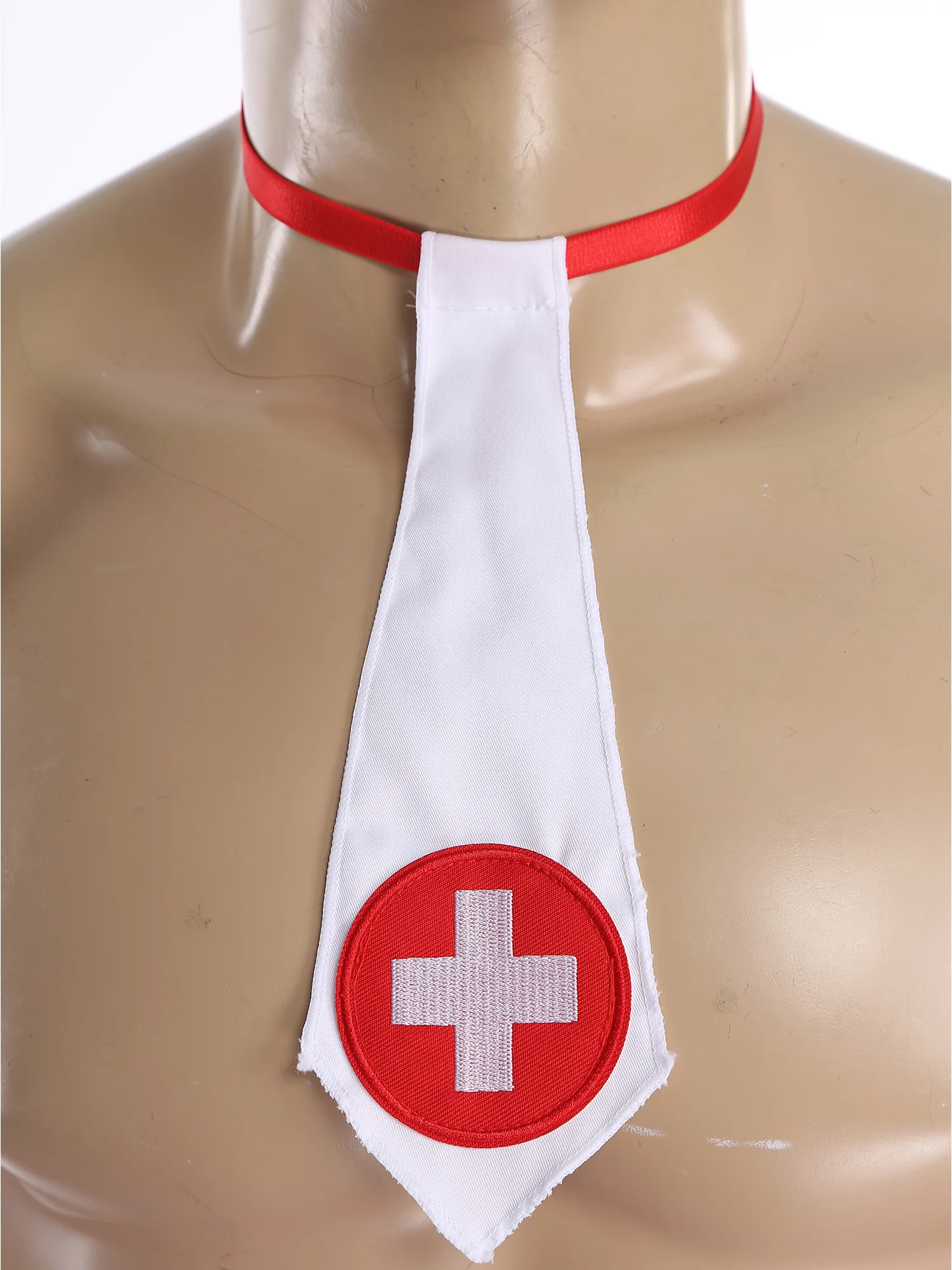 

Men Sissy Doctor Nurse Cosplay Lingerie Costume Adjustable Necktie And Sheer Floral Lace Briefs Set for Dating Night Drag Queen