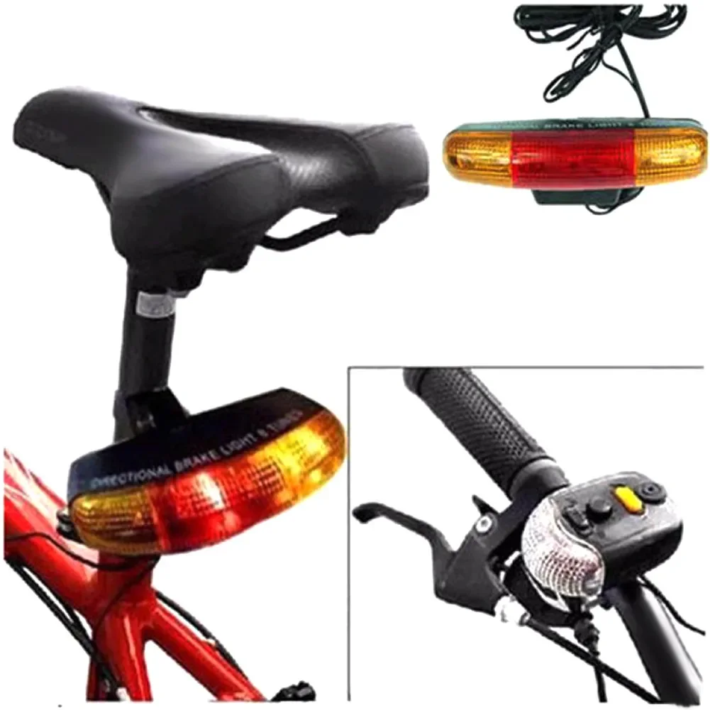 Multifuncional Bicicleta Safety Light Set, Bike Turn Signal, Lâmpada de freio direcional, Som Horn, Montagem fixa