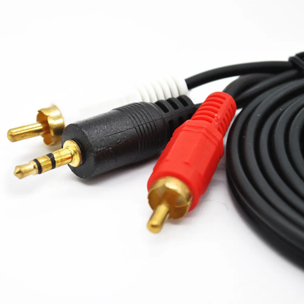 3.5mm Male to 2 Male Audio Adapter Cable Solid Copper PVC Jacket Stereo Y Cable Compatible with Rca Devices