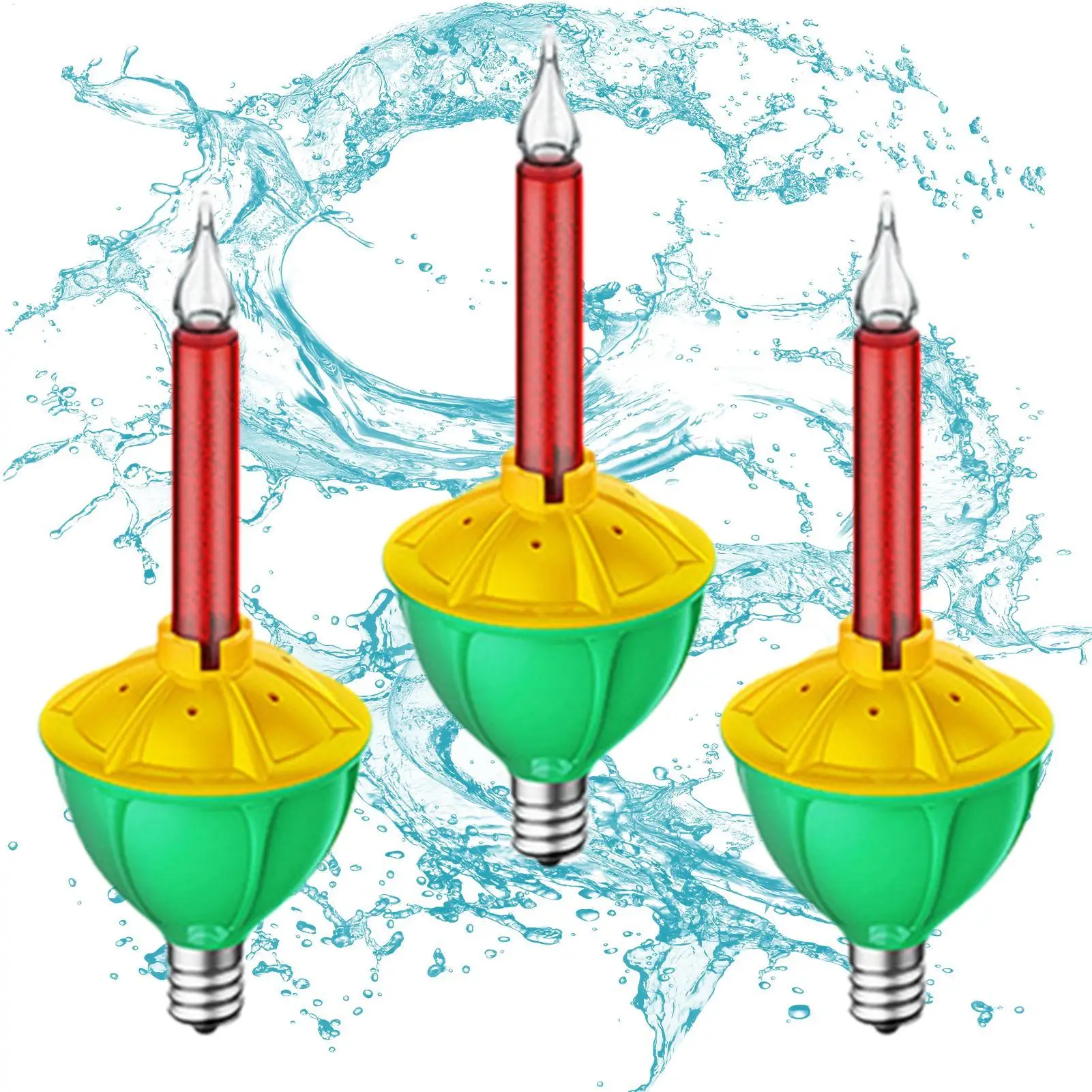 3Pcs Bubble Lights Replacement Bulbs Replacement Multi Color Fluid Light Bulbs Red Blue Old Classic Christmas Lights Bulbs