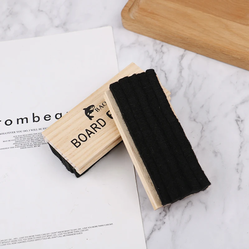 1PCS Wool Felt Blackboard Eraser Wooden Chalkboard Duster for Teachers Classroom Easy Clean Dustless Chalk Eraser