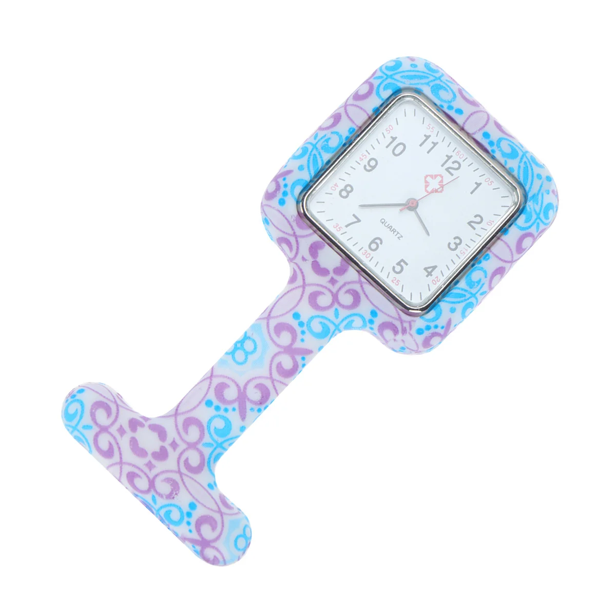 Durable Premium Material Silicone Nurse Watch Square Hanging Watch for Medical Use Fashionable Design Random Printing