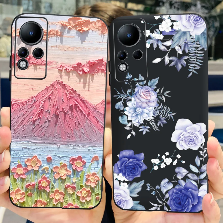 For Infinix Note 11 Case X663 X663B Stylish Painted Back Cover 6.7\'\' Shockproof Phone Case For Infinix Note 11 Note11 Soft Shell