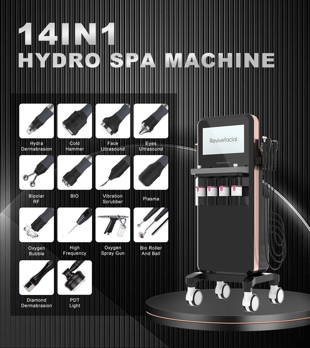

14 in 1 Revive Facial Hydro Spa Integrated Skin Management Machine Comprehensive Skin Care System Professional Beauty Device