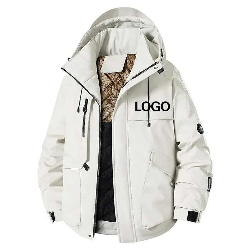 Outdoor Sports Jacket Cotton Jacket Warm And Unisex Waterproof Windproof Hiking And Cycling Jacket With Printed Logo