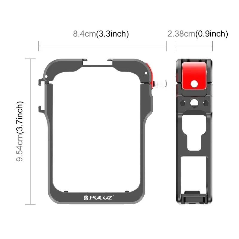 

Magnetic Camera Cage For DJI Osmo 360, Aluminum Alloy Material Dual Cold Shoe Expansion Frame with Silicone Lens Cap