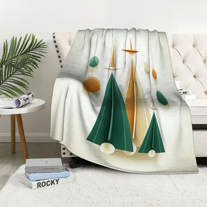 Home decoration plush Throw Sofa blanket Bedspread bed fluffy soft blankets decor Plaid Modern simple Merry Christmas winter