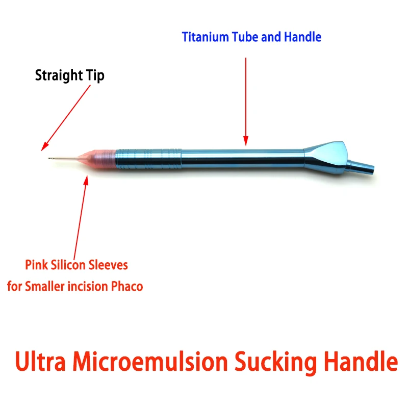 IA Handpiece Coaxial  2.2mm Incision Ultra Microemulsion Sucking Handle Ophthalmic  Pink Sleeves