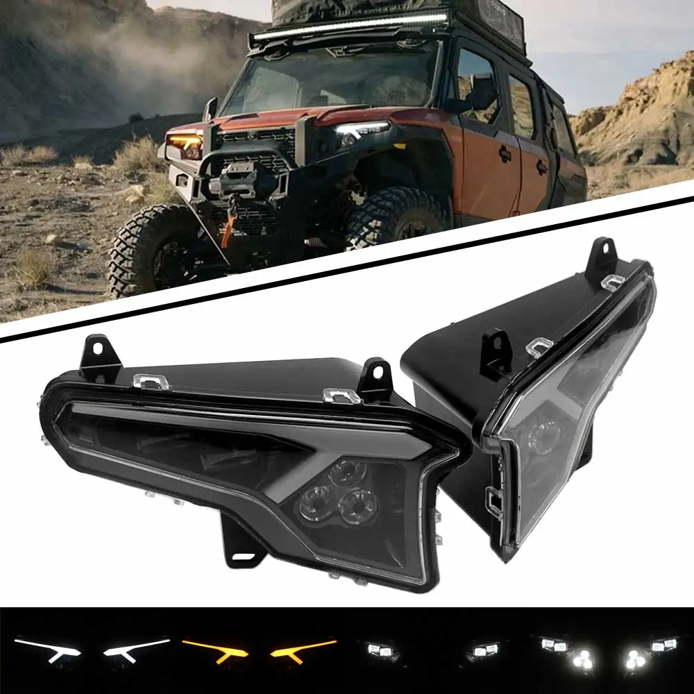 For Polaris XPEDITION ADV 5 NorthStar 2024 2025 2026 UTV/ATV Accessories 1 Pair Front LED Headlight Assembly #2416620 & 2416621