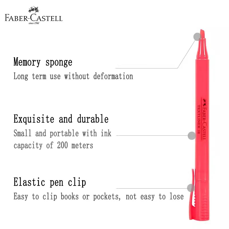 Imagem -05 - Faber Castell Art Highlighter Pen Textliner Pastel Fluorescente Marcador Brilhante Escrita Artigos de Papelaria Pcs