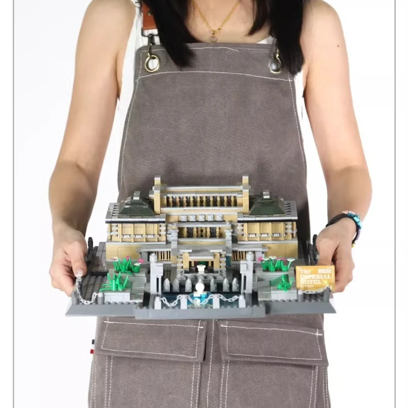 SEMBO 東京帝国ホテルビルディングブロッククリエイティブ手組み立てランドマークビルディングモデルデスクトップ装飾品教育玩具