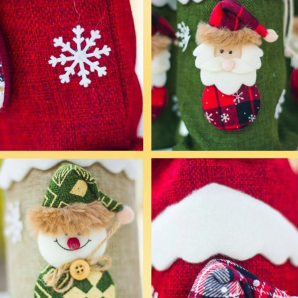 غطاء زجاجة نبيذ عيد الميلاد ، زينة عيد ميلاد سعيد للمنزل ، زخرفة عيد الميلاد ، هدايا العام الجديد ،