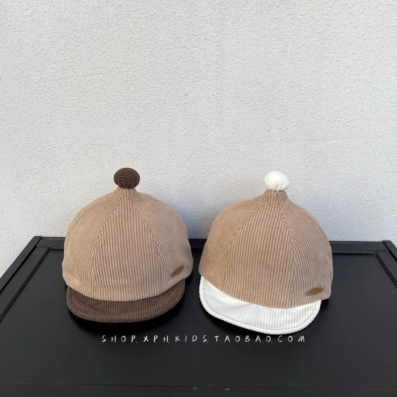 

Baby Hat Fall Winter boy's Cap Spring Autumn Shade Girl Boy Softbrim Baseball Cap Girl Male Outdoor Warm Sports M522