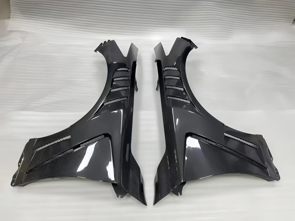 for New Carbon Fiber Front Ventilation Grille Spoiler Body Kit, for Infiniti Q50 V37 V2 Bumper Accessories - V37Q0