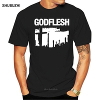 GODFLESH T-shirt New Black T Shirt S-3XL Industrial Post Metal Band Ministry Summer Short Sleeves T-Shirt Fashion Top Tee