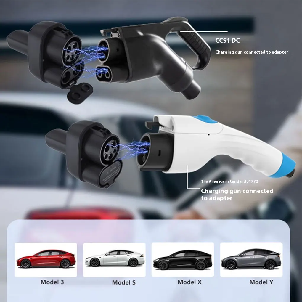 Dependable CCS J1772 To Model Y/3/S/X Adapter For Charging Stations Fast And Reliable Durable