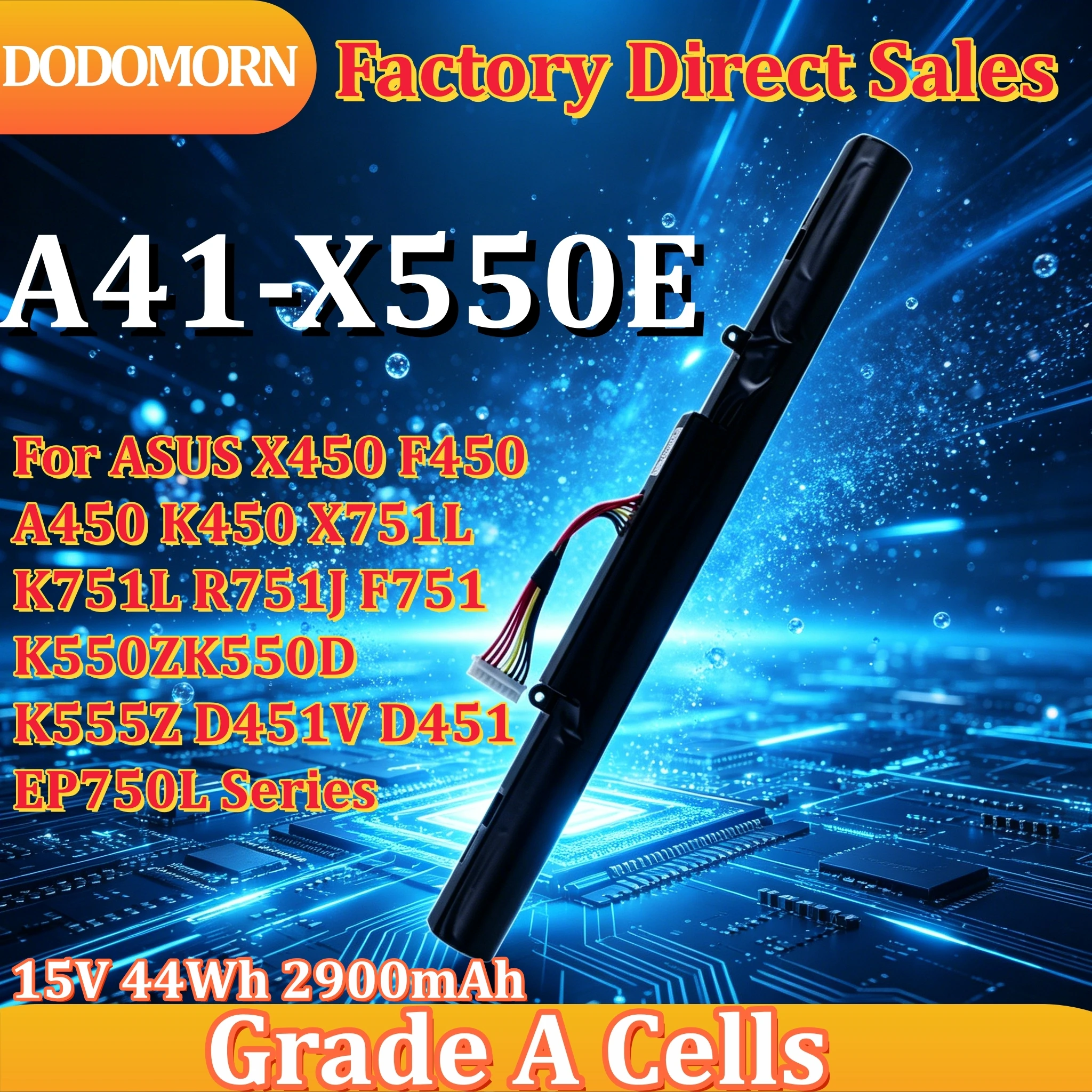 

High quality A41‑X550E Laptop Battery for ASUS X550 K550 F550 A450 R510 R750 R751L VM590Z Series