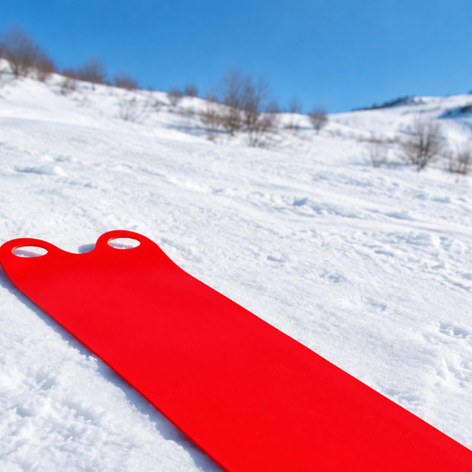 Snow Sliding Mat with Smooth Surface Foldable Flexible Snow Mat Roll up Sled Slim Child-Friendly for Children, Snowy Slopes