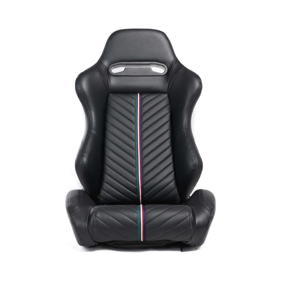 Racing Sports Seats for Tuning Sport Car Simulator Bucket Seats Adjustable Black PVC Leather