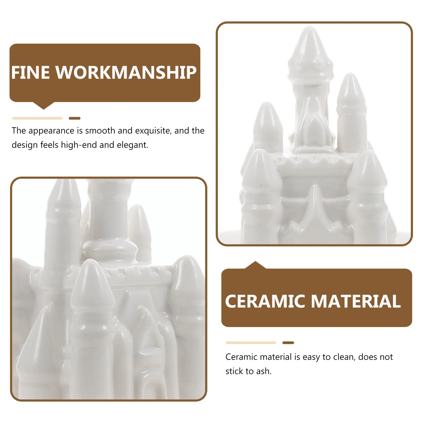 

Ceramic Jewelry Tray Castle Design Ring Holder Desktop Storage Organizer Plate Decorative Sundries Tray Home Use Jewelry