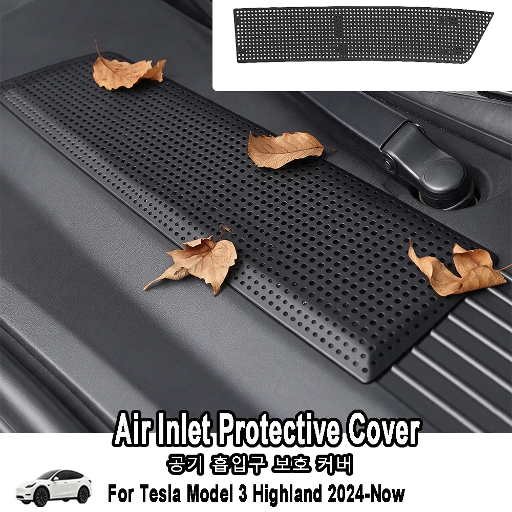 For Tesla Model 3 Highland 2024 2025 2026 Car Air Inlet Protective Cover Intake Vent Anti-blocking Net Insect-proof Filter Parts