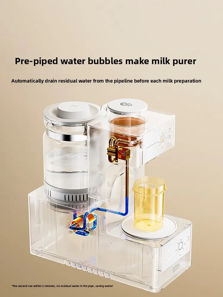 ZML all-glass thermostatic pot for babies, two-three-in-one water dispenser for adjusting and warming warm milk
