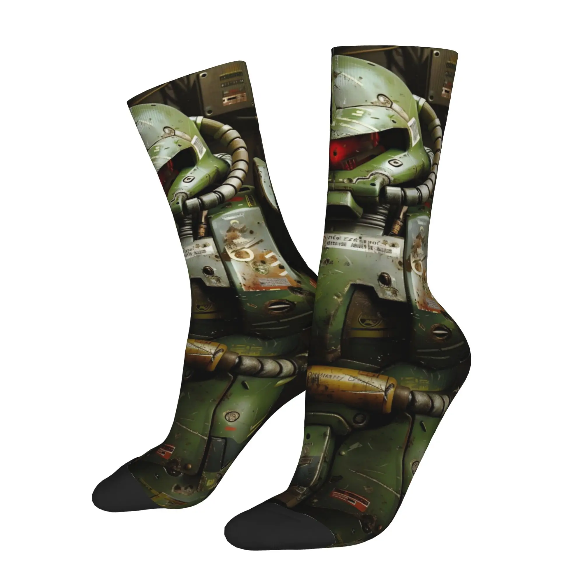 Funny Sock BANDAI Gundam 36 Rock Seamless Pattern Printed Men Socks Novelty Men's Socks