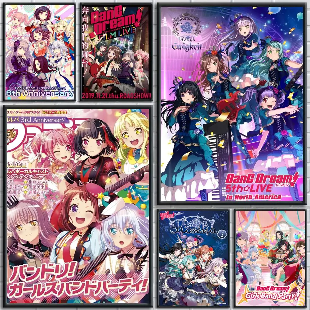 

BanG Dream It MyGO Anime Poster HD Self Adhesive Waterproof Wall Art Ideal for Home Office Dorm Bedroom Great Gift