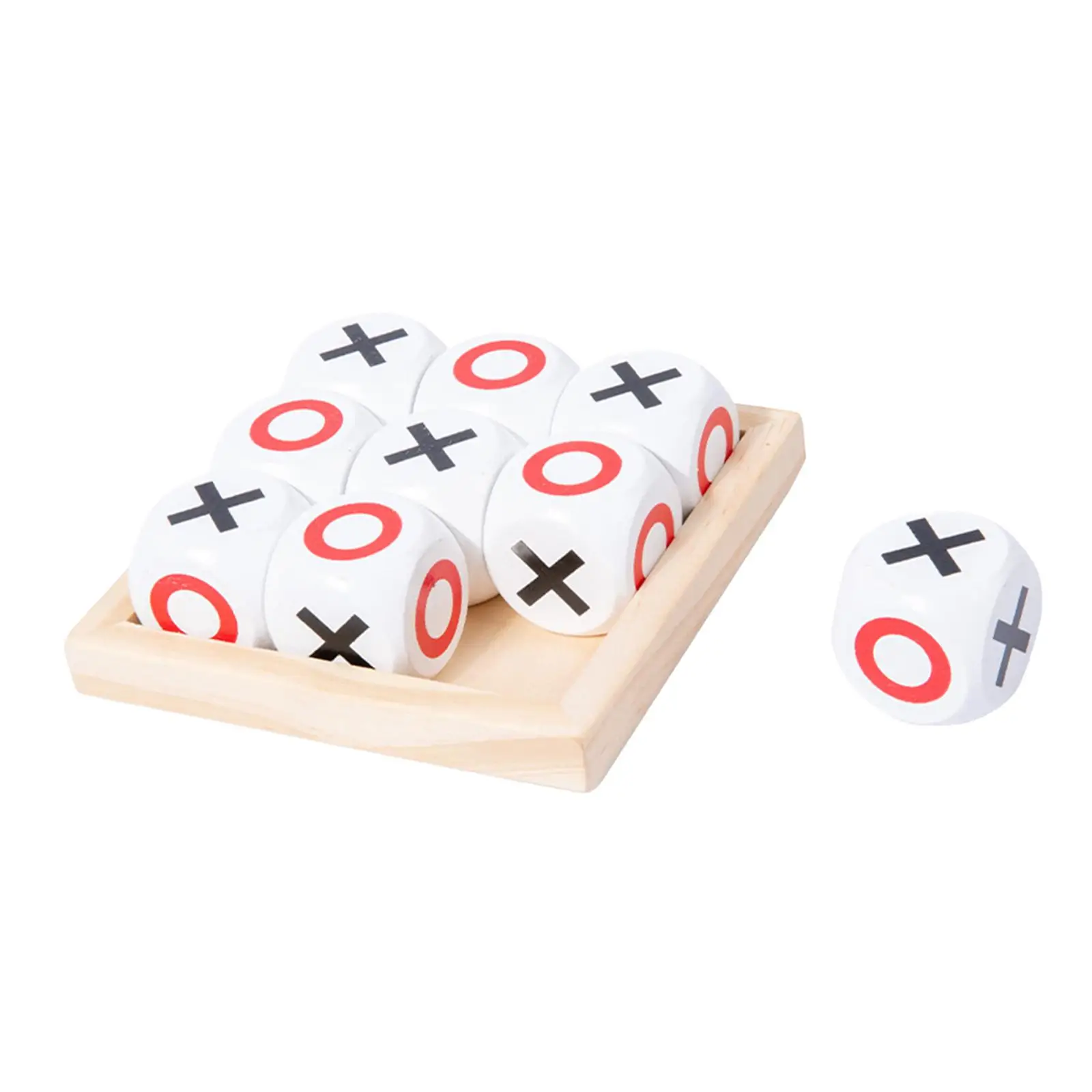 ไม้ Tic TAC Toe เกมกระดานกลยุทธ์เกม XO ตารางของเล่นสําหรับเด็กผู้ใหญ่