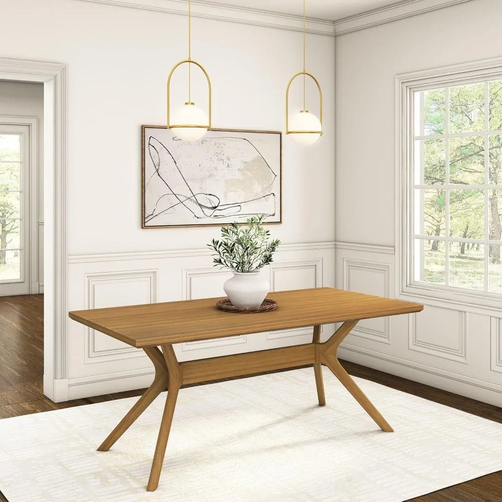 

Plank+Beam Verso Rectangular Dining Table, 72 Inch Solid Wood Kitchen & Dining Room Table, Minimalist Table for Dining Room